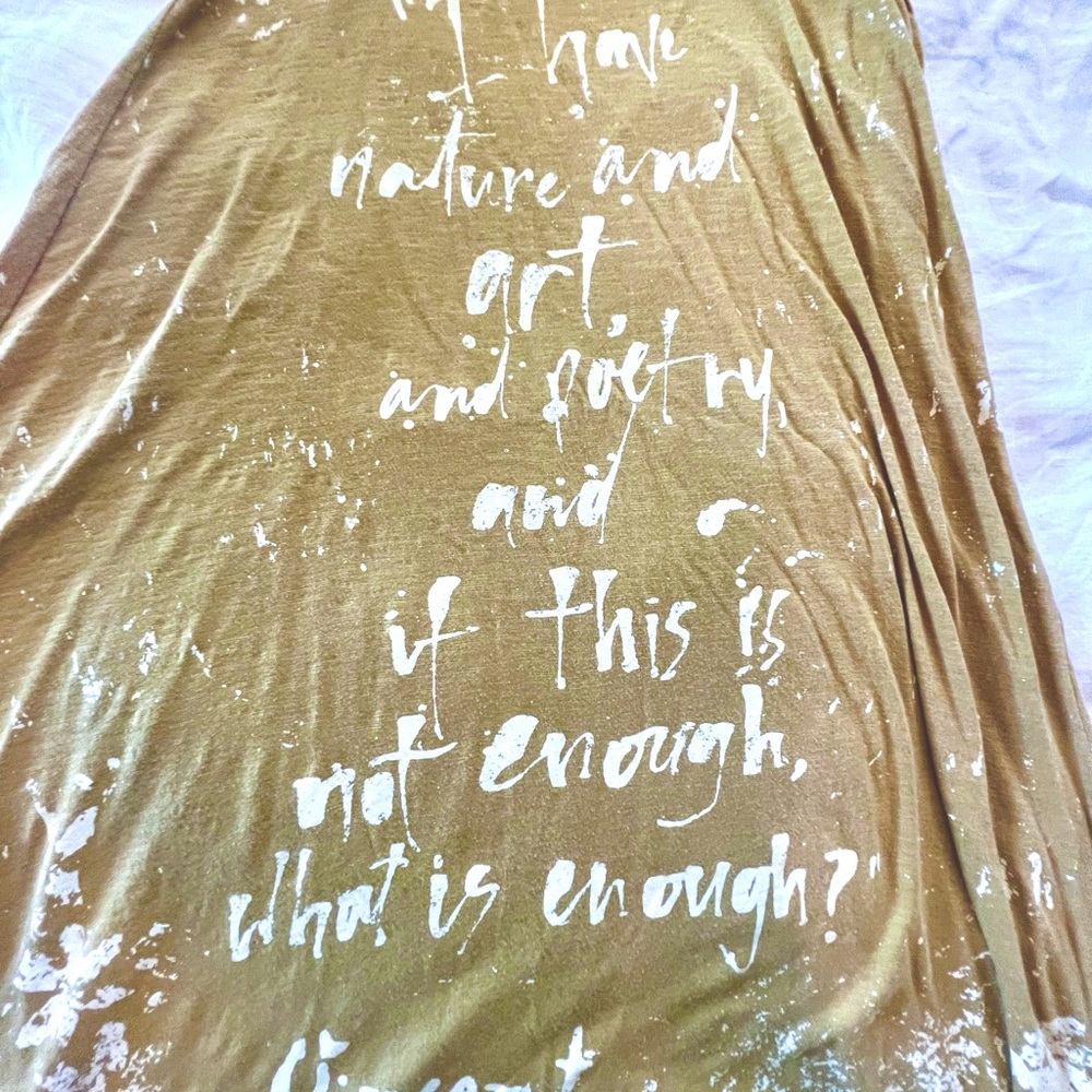 MAGNOLIA PEARL Van Gogh Lana Tank Dress in Mustard Rust